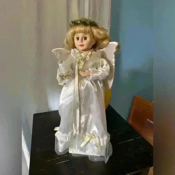 Vintage ELCO Motion-ettes Blonde Hair Christmas Angel - Tested and Working. - Picture 1 of 10